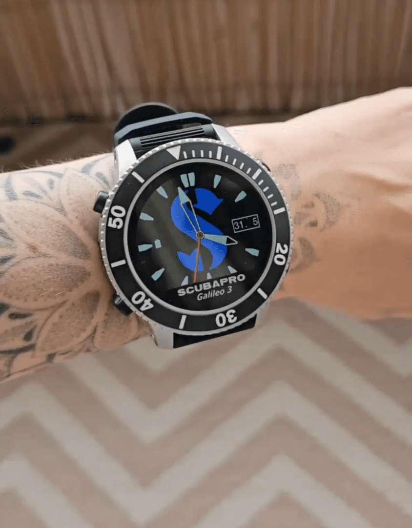 ScubaPro Galileo 3 dive computer worn on the wrist