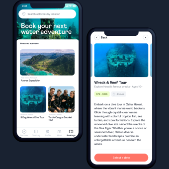 Book dives, courses and trips