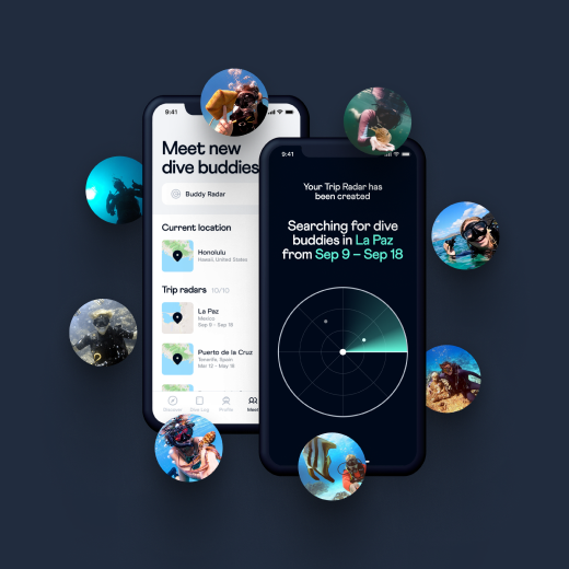 Find dive buddies anywhere — free
