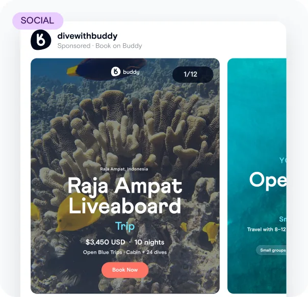 Instagram carousel post for a Raja Ampat liveaboard trip
